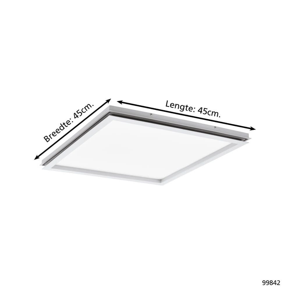 Plafonnier LED Lazaras carré 45cm Eglo 9002759998424