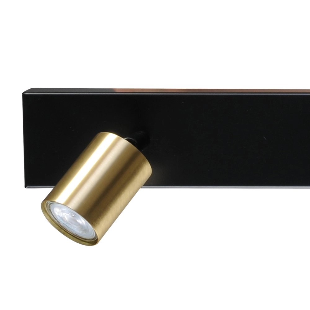 Plafonnier noir Bounce avec 4 points dorés Masterlight 8718121209272