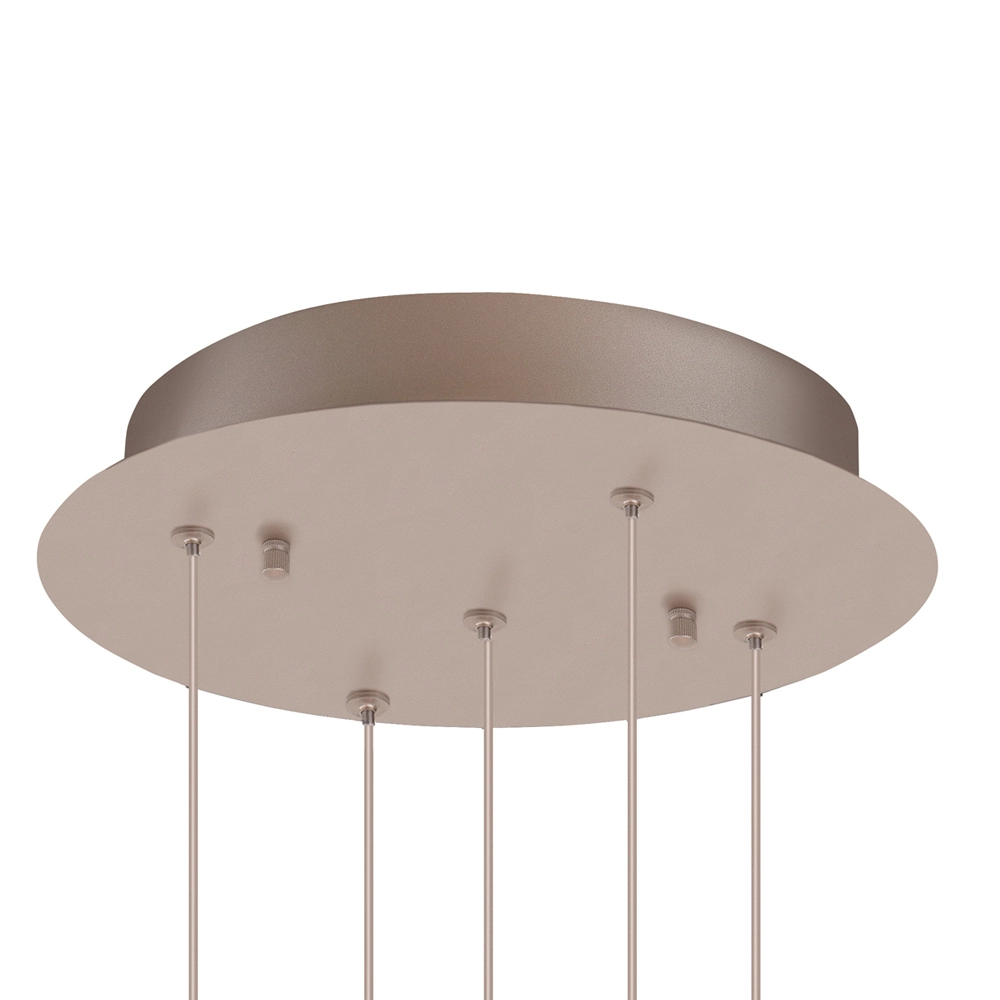 Lampe suspendue Champagne Egg Pendentif à 5 lumières Highlight 8718379052385