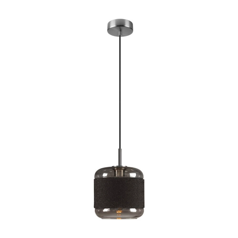 Lampe suspendue Pantilo Rope 20 verre fumé - Ø 19,5cm Lampe suspendue Pantilo Rope 20 verre fumé - Ø 19,5cm