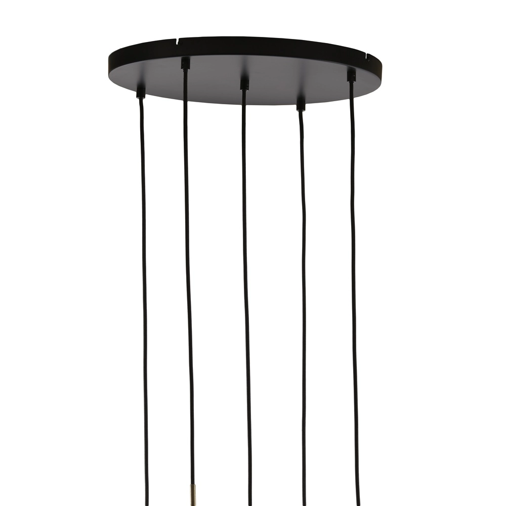 Lampe pendante de table à manger Lukaro 5 lumières - verre fumé Light & Living 8717807703288
