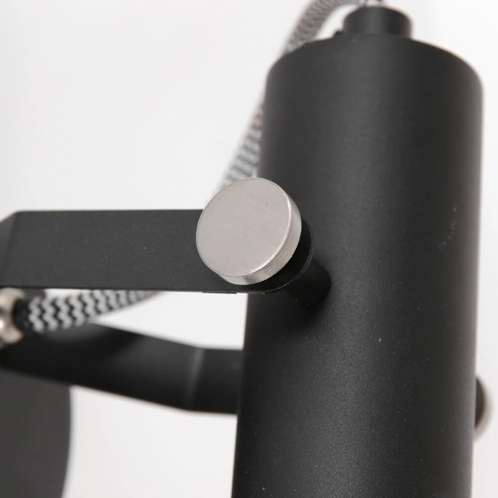 Applique noire avec applique en acier inoxydable Acier Steinhauer 8712746151442