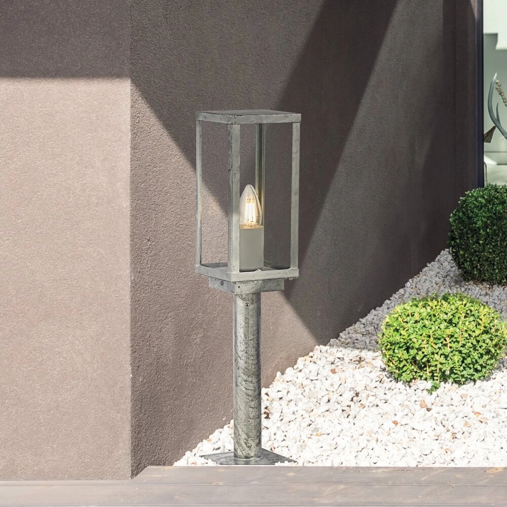 Lampe de terrasse en argent antique Box II 50 cm Searchlight 5053423228051