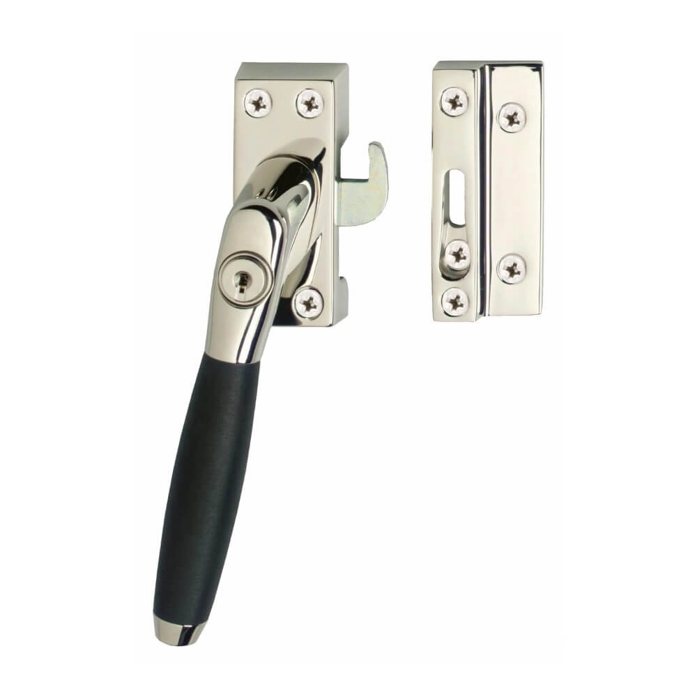 Fermeture de fenêtre Ton 400 Nickel gauche verrouillable Fermeture de fenêtre Ton 400 Nickel gauche verrouillable