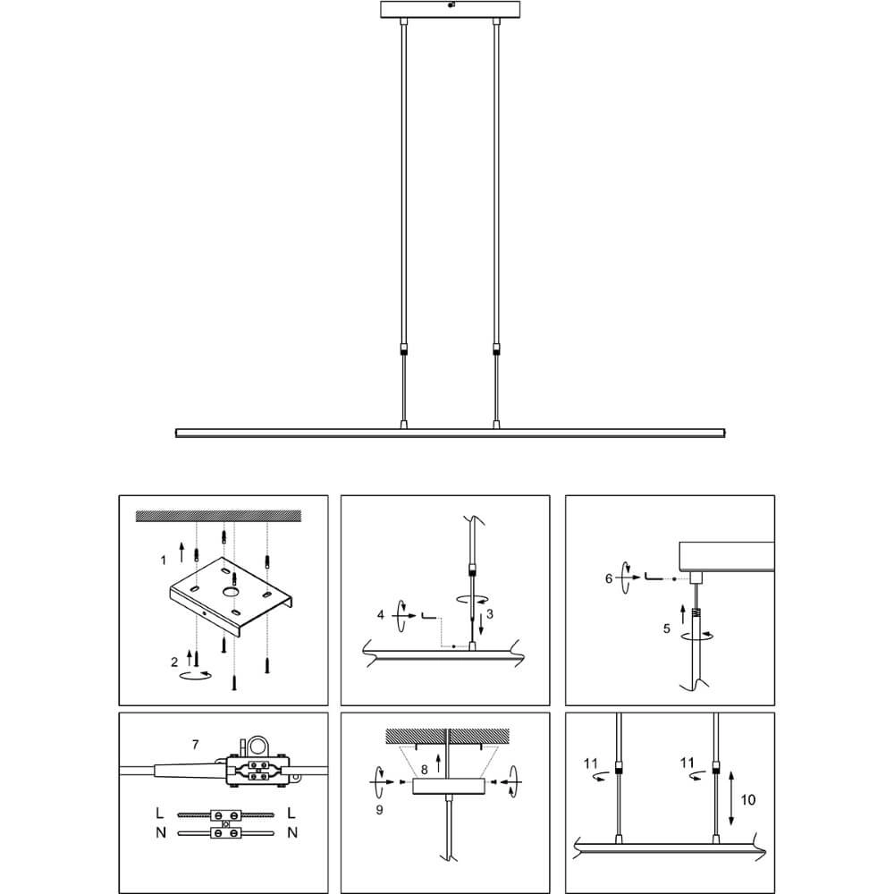 Lampe à suspension LED Zelena Steinhauer 8712746122787