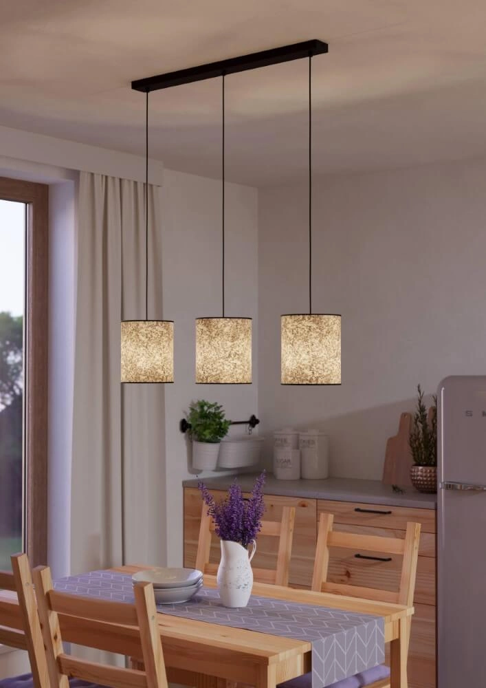 Lampe suspendue naturelle Butterburn 3 lumières Eglo 9002759439378