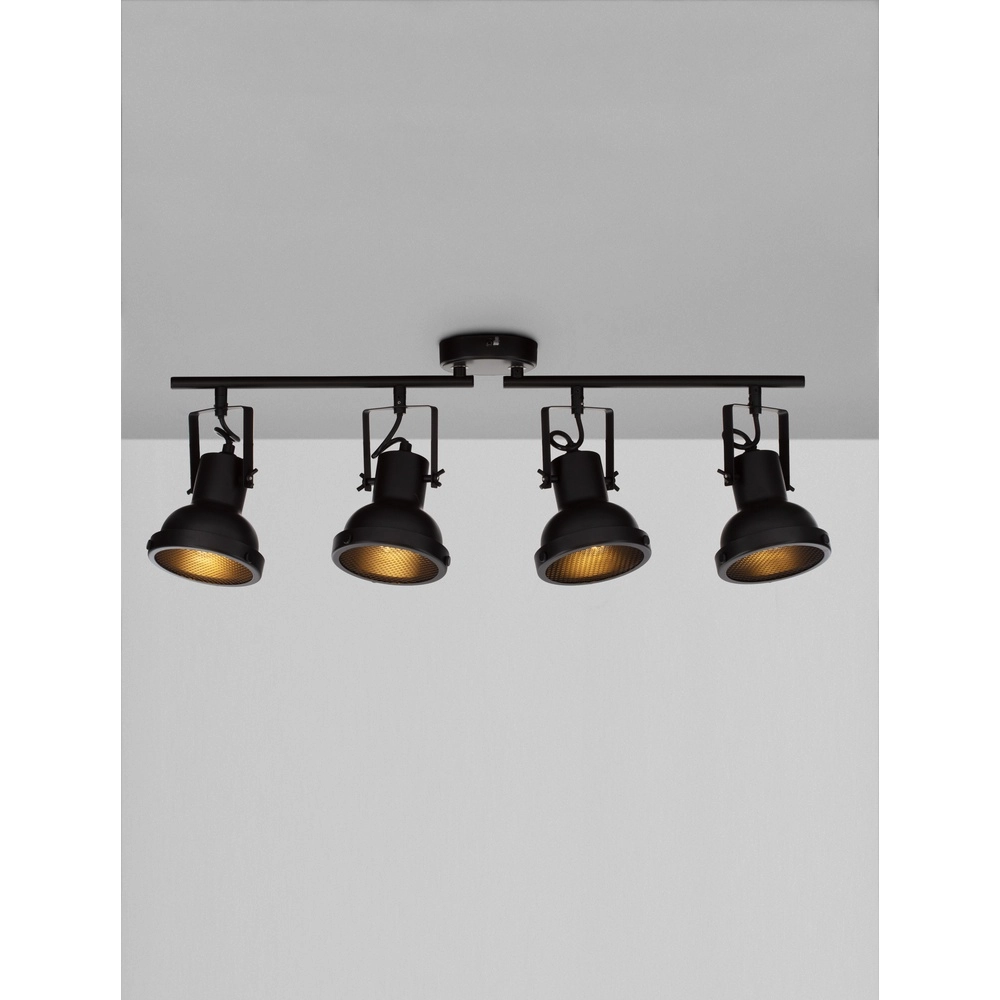 Plafonnier Ruvi 4 lumières noir Plafonnier Ruvi 4 lumières noir