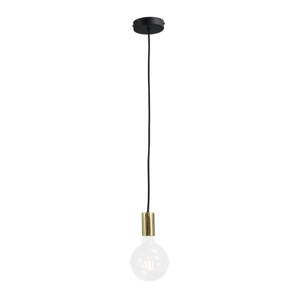 Lampe à suspension Concepto pendentif noir avec de l'or Masterlight 8718121142302
