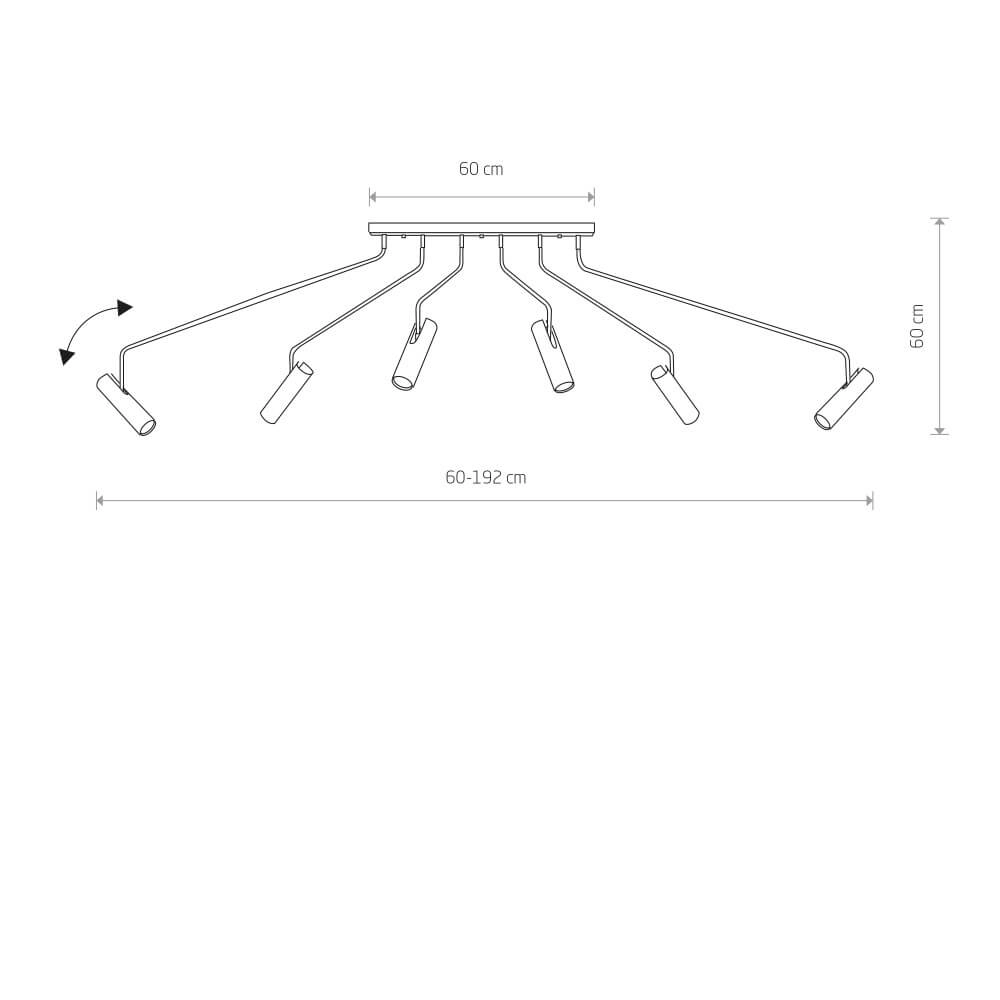 Plafonnier noir Eye Super flexible Lyora 5903139650595