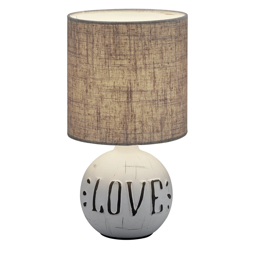 Lampe de table abat-jour Esna Love 16cm gris Lampe de table abat-jour Esna Love 16cm gris