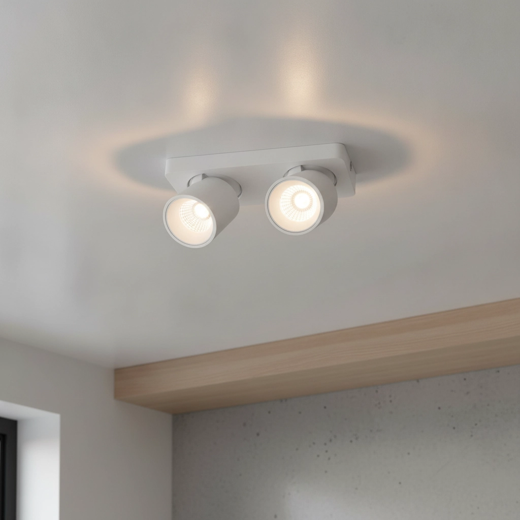 Spot LED double Laguna 2 lumières blanc
