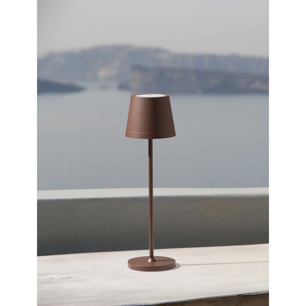 Lampe de table rechargeable Seina Brun rouille