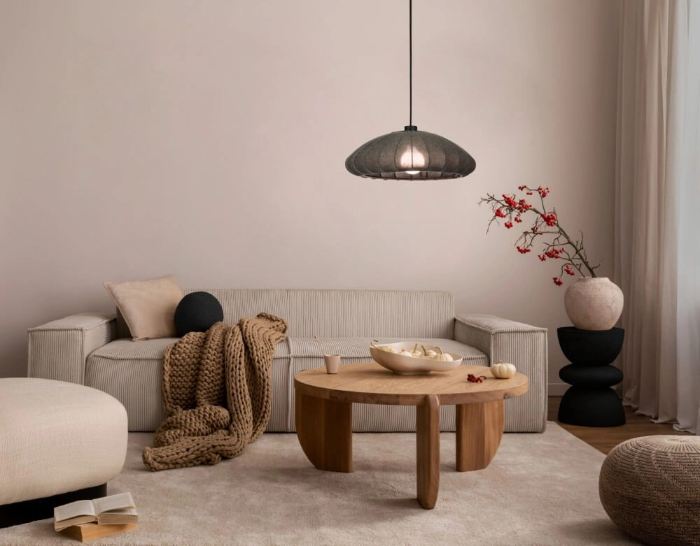 Lampe suspendue en tissu Barlaston Ø45cm Eglo 9002759439613