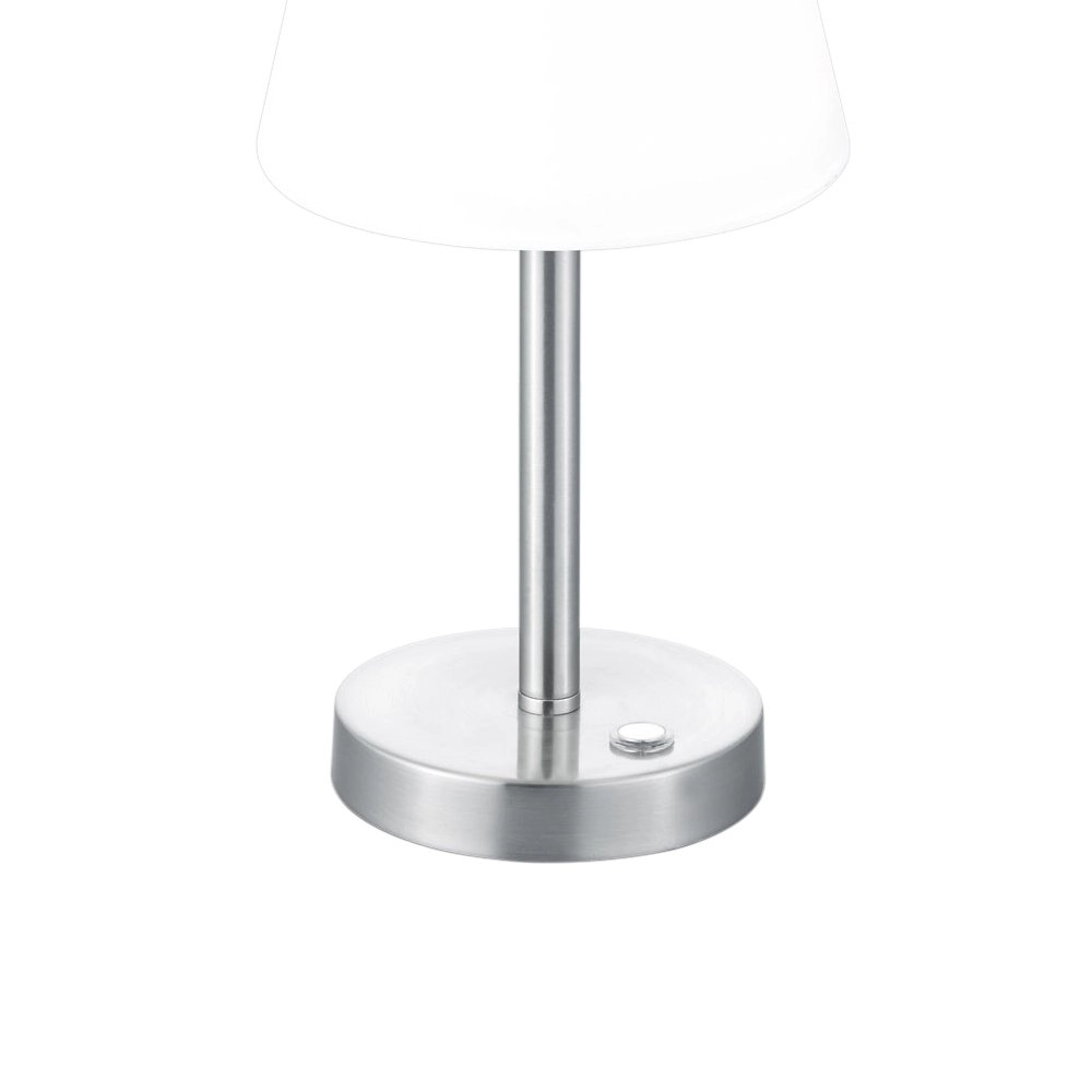 Lampe de table LED abat-jour Emerald Acier inoxydable avec blanc Trio 4017807371727