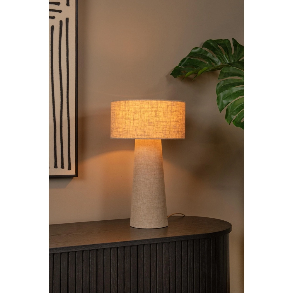 Lampe de table Leeroy taupe Ø 30 cm Lucide 5411212032119