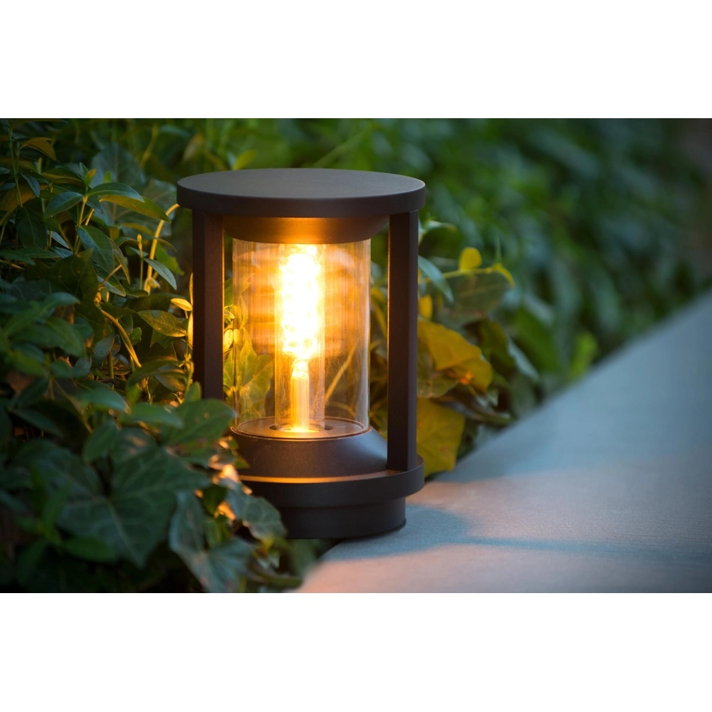 Lampe sur piédestal 22 cm Cadix IP65 noir Lucide 5411212151902