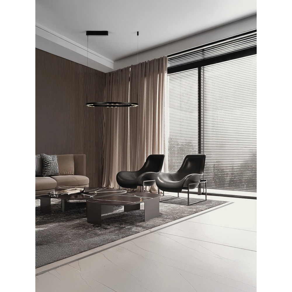 Suspension élégante Lunette noir Ø 660cm Lyora 5212017465191