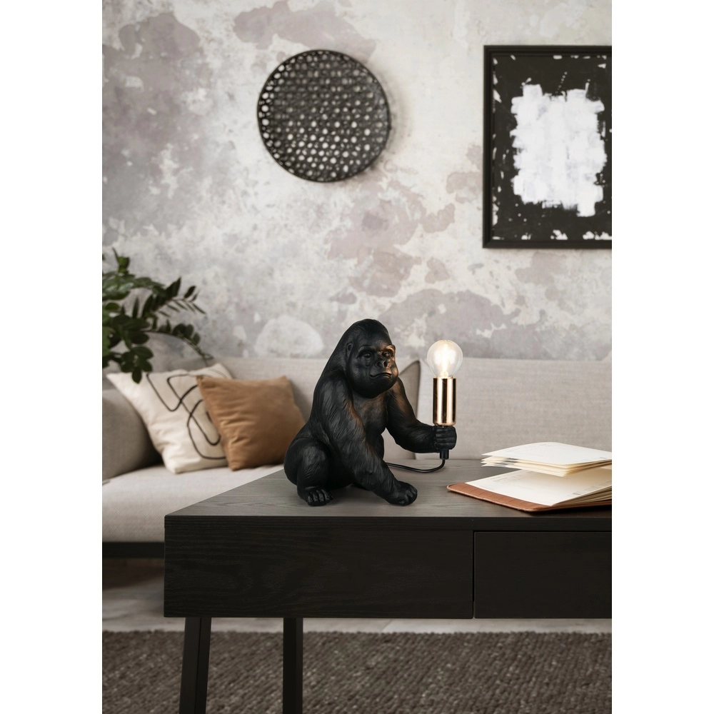 Lampe de table Kong Singe Noir Trio 4017807668186