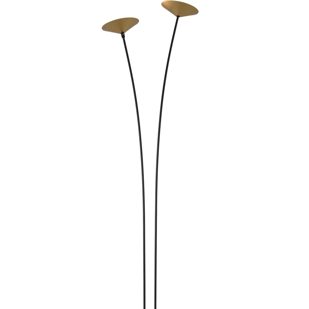 Lampe sur pied à deux lumières Ceppo noir avec or Masterlight 8718121348032