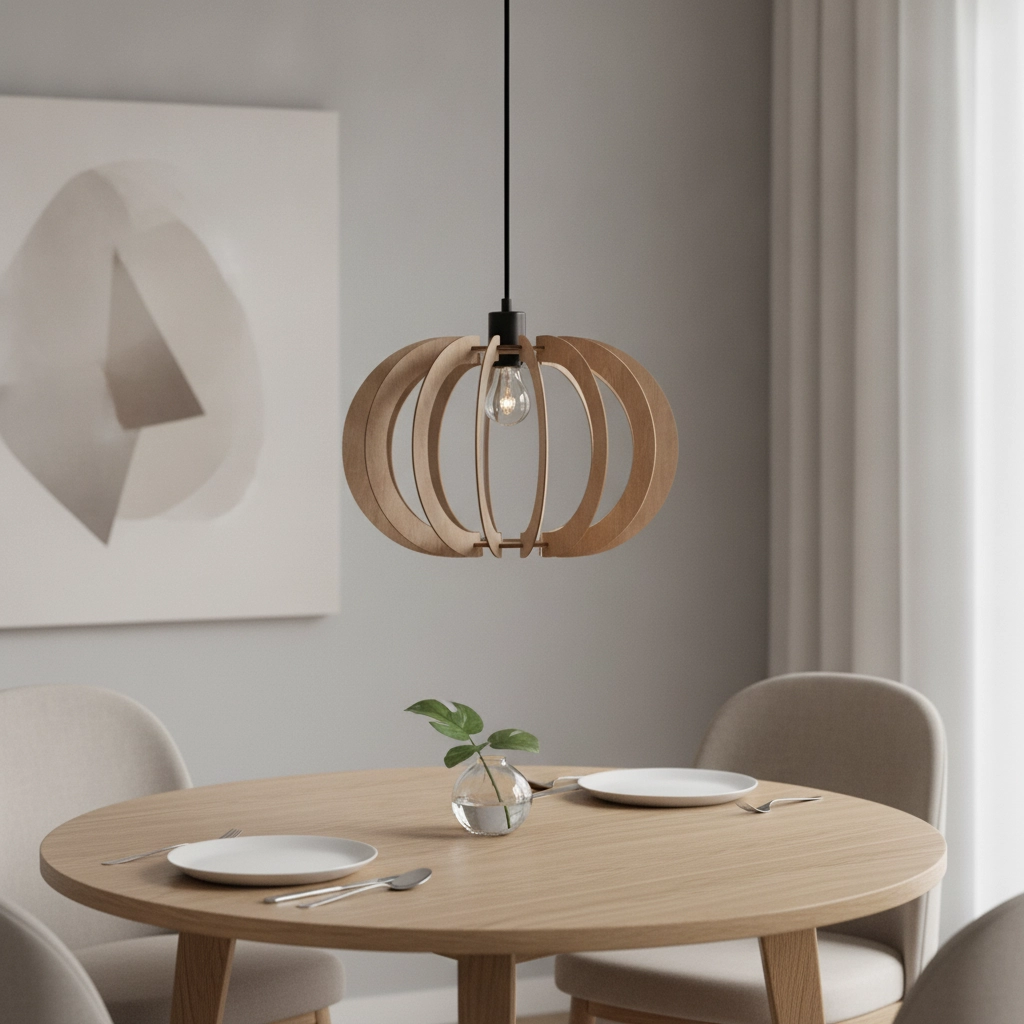 Suspension en bois Ottoline foncé Ø 40cm