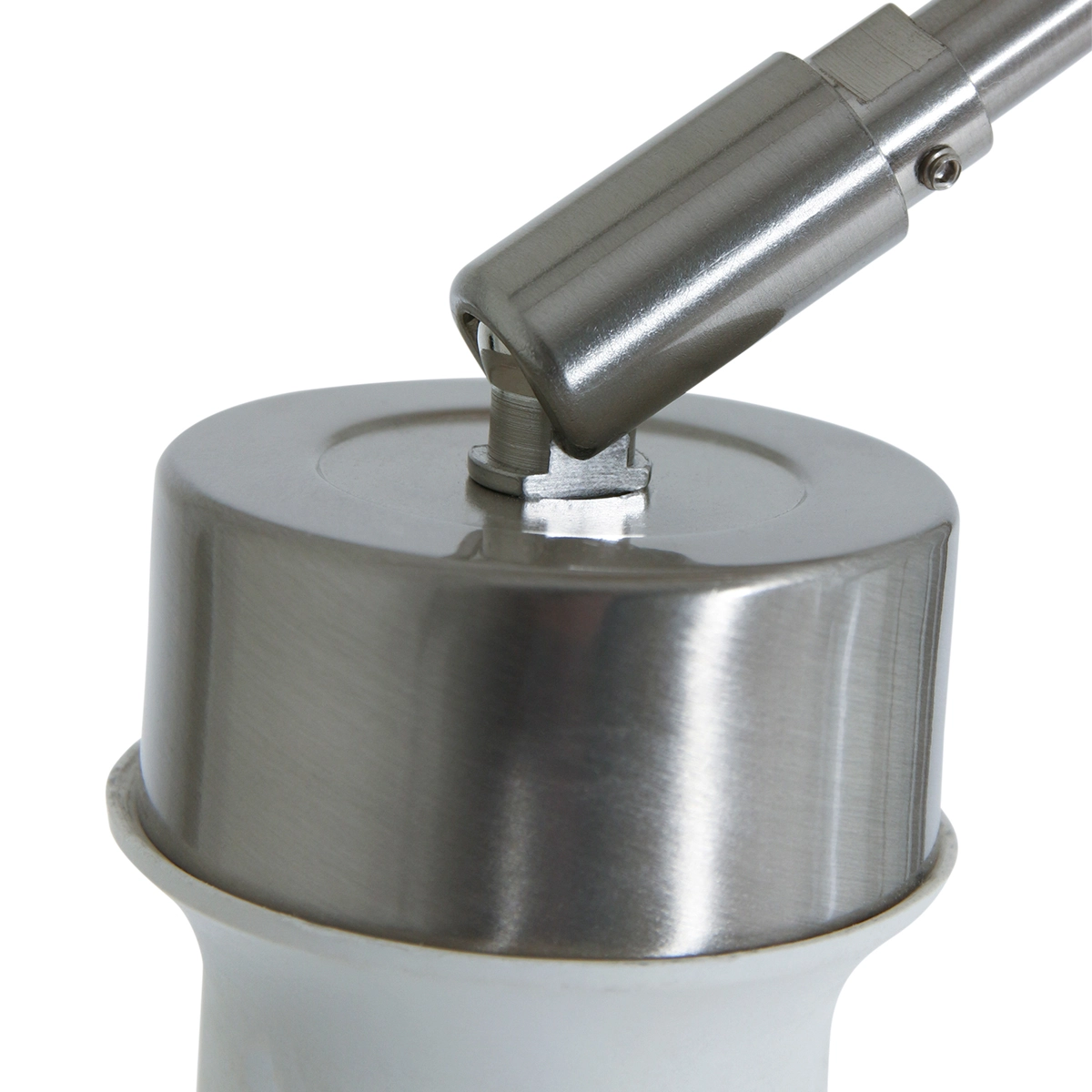 Lampe de lecture au sol Prestige Chic Acier inoxydable avec abat-jour en lin blanc 40 cm Steinhauer 8712746145724