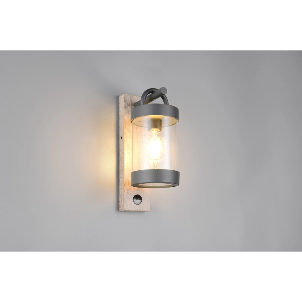 Applique murale Sambesi Gris avec bois et capteur Trio 4017807647600