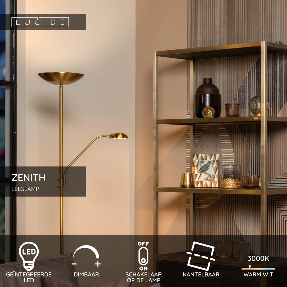 Lampe de lecture Zenith Or Lucide 5411212194008