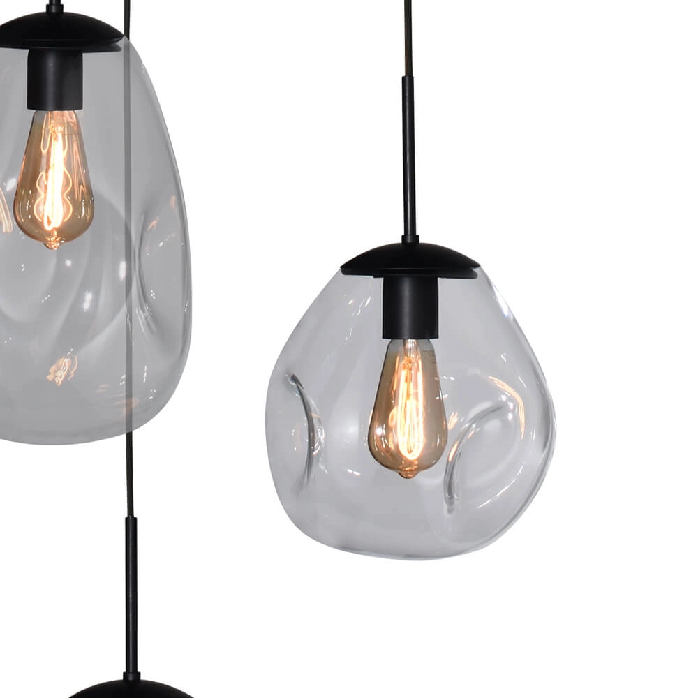 Lampe suspendue Lava 3x verre transparent Masterlight 8718121286372