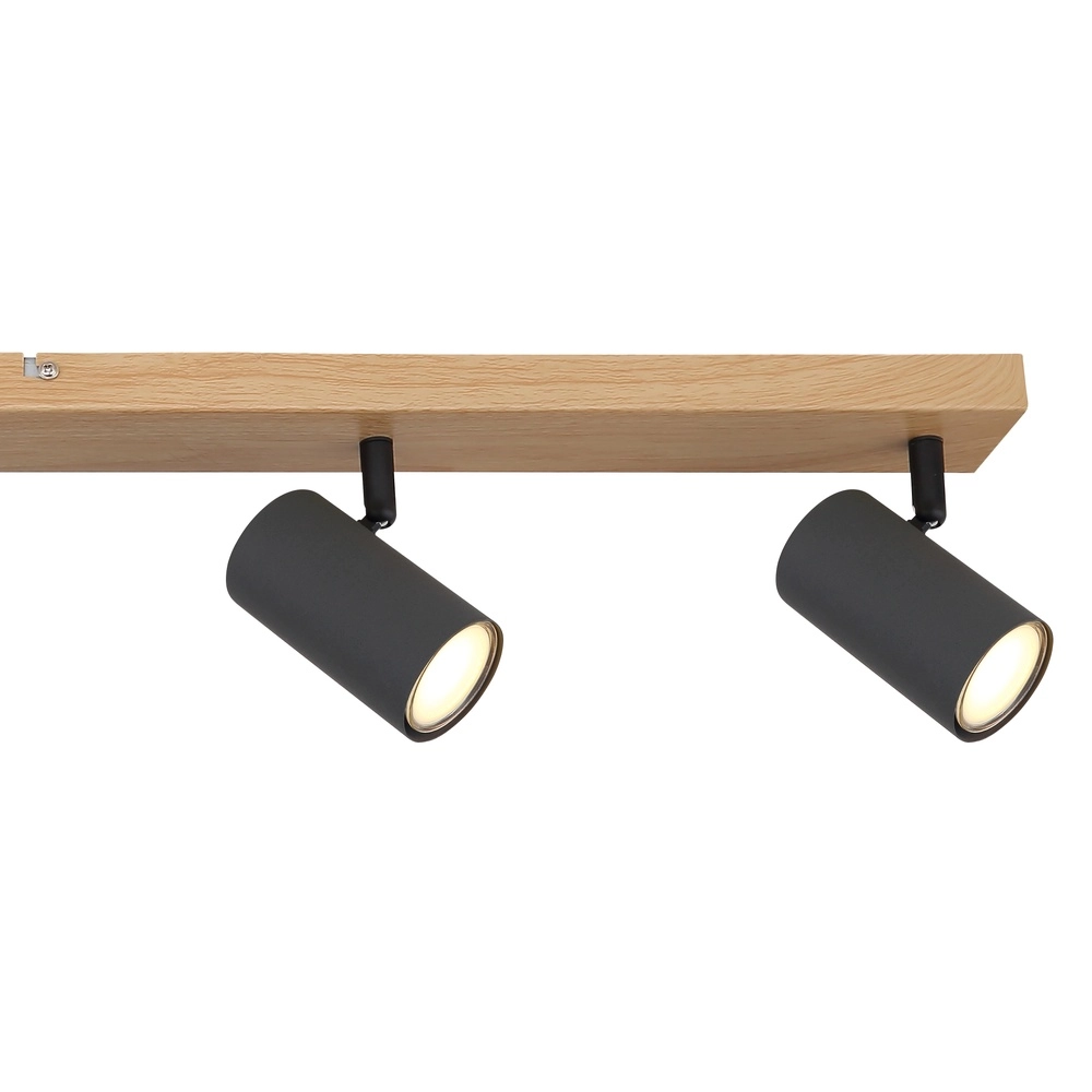 Lampe de plafond à 6 lumières Robby bois Globo 9007371436590