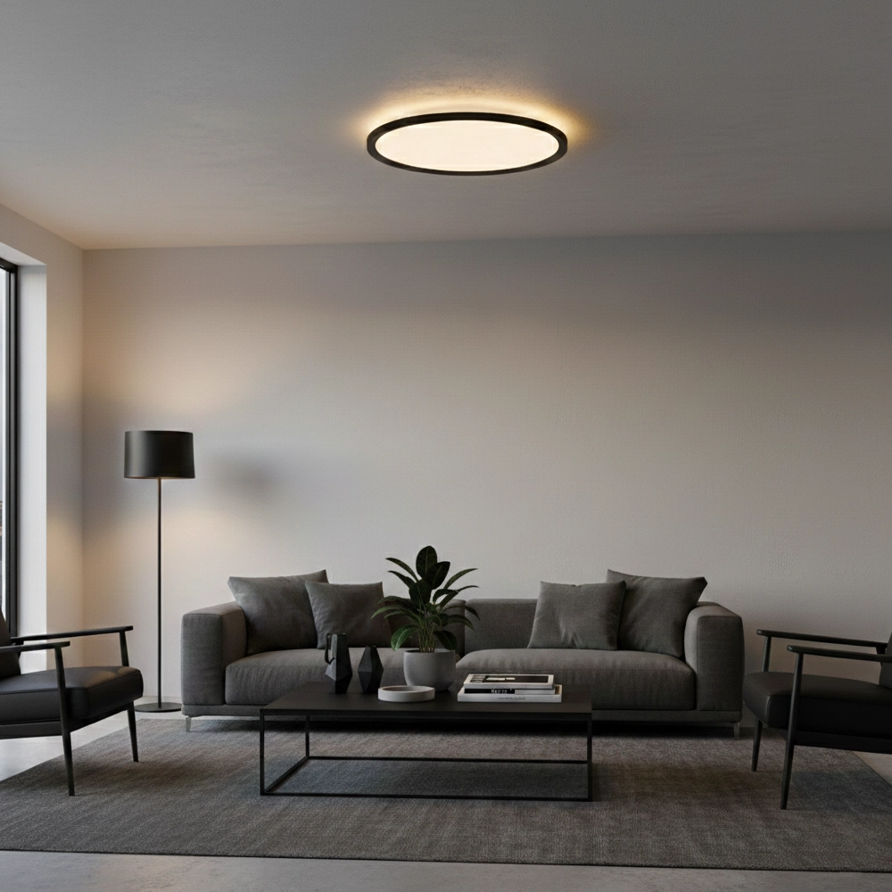 Plafonnier Aoton noir Ø 40cm