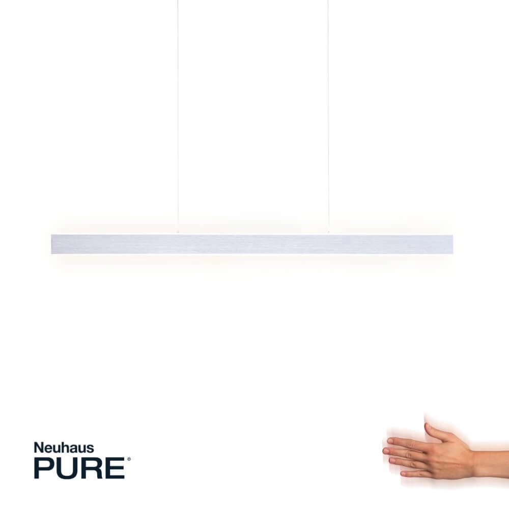 Lampe suspendue élégante Pure Lume aluminium Paul Neuhaus 4012248352212