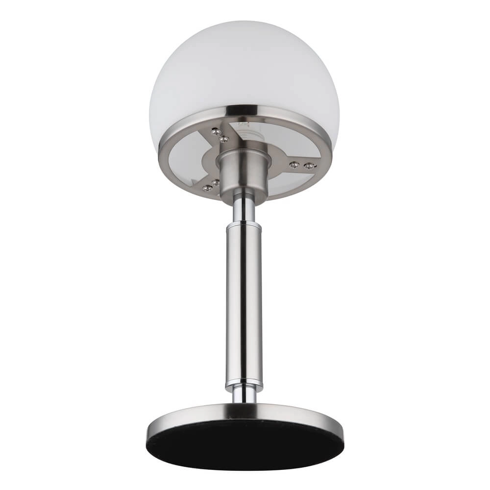Lampe de table Haku chrome avec verre blanc Globo 9007371447312