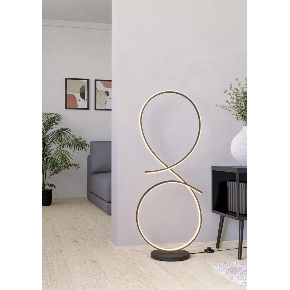 Lampe sur pied LED moderne Serpins 107 cm - noir Eglo 9008606313693