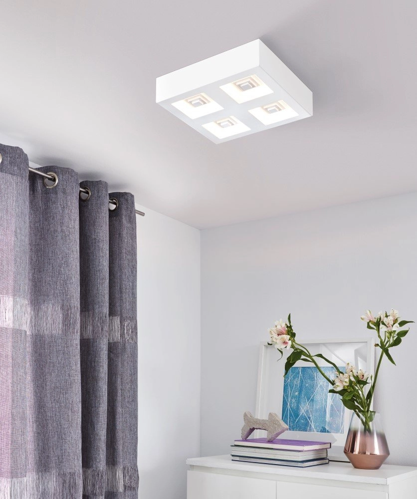 Spot de plafond Ferreros 4 compartiments blanc Eglo 9002759967949