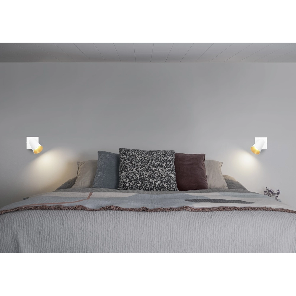 Spot mural Sharp blanc avec interrupteur Trio 4017807627749