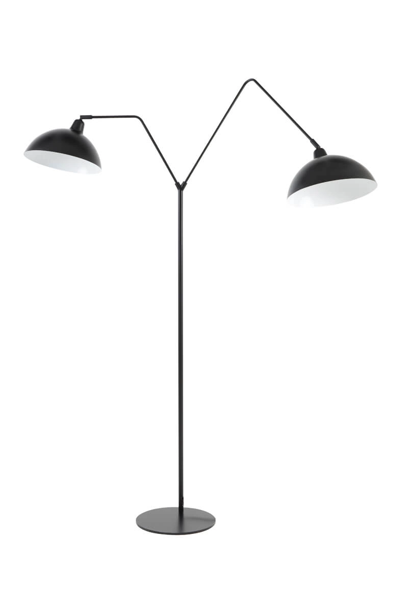 Lampadaire noir Orion 2 lumières Light & Living 8717807305147