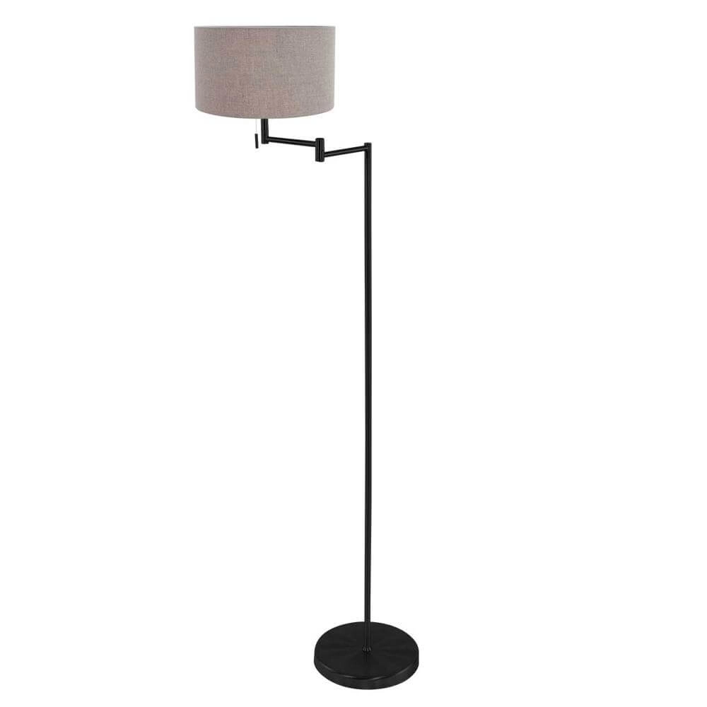 Lampadaire Bella Noir avec capuche grise Steinhauer 8712746174632
