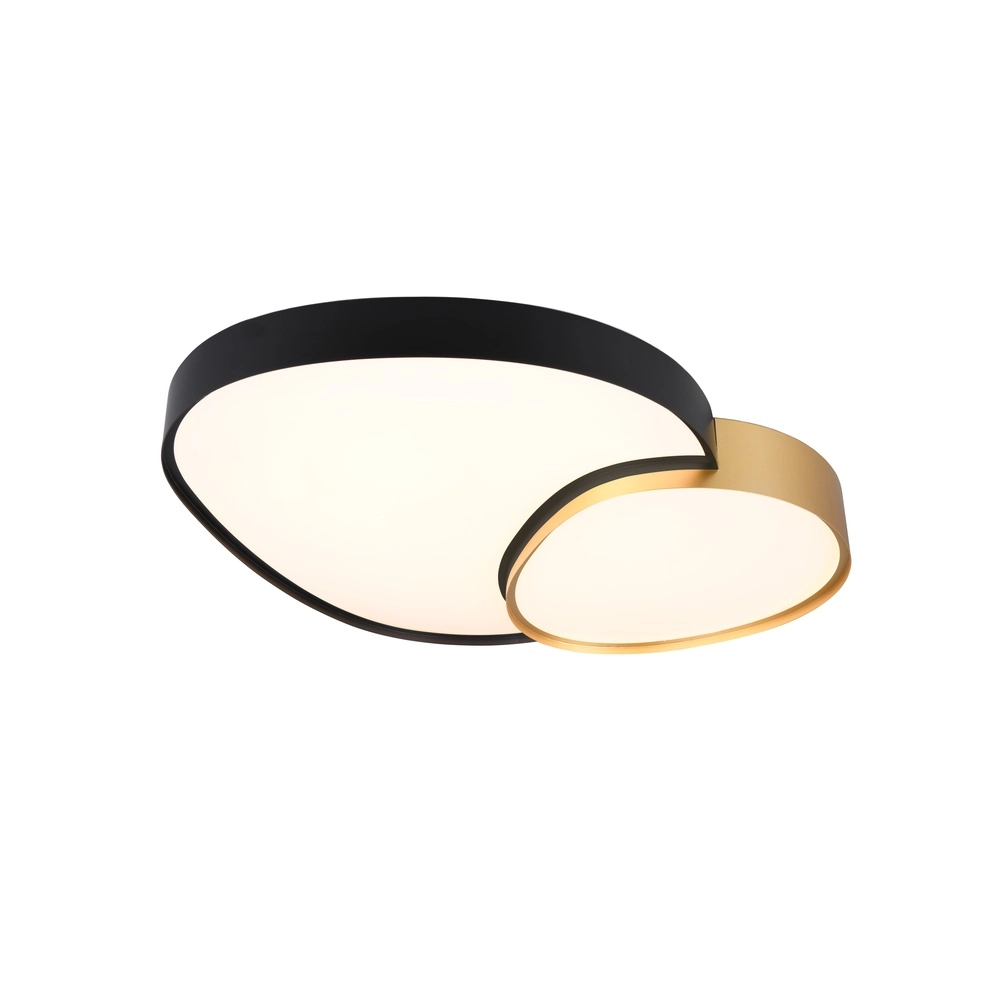 Plafonnier organique Rise 77cm noir avec or Plafonnier organique Rise 77cm noir avec or