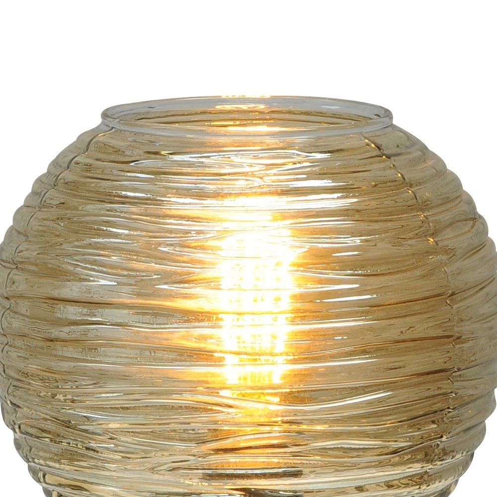 Lampe de table Quinto Smoke avec verre rayé Masterlight 8718121216560