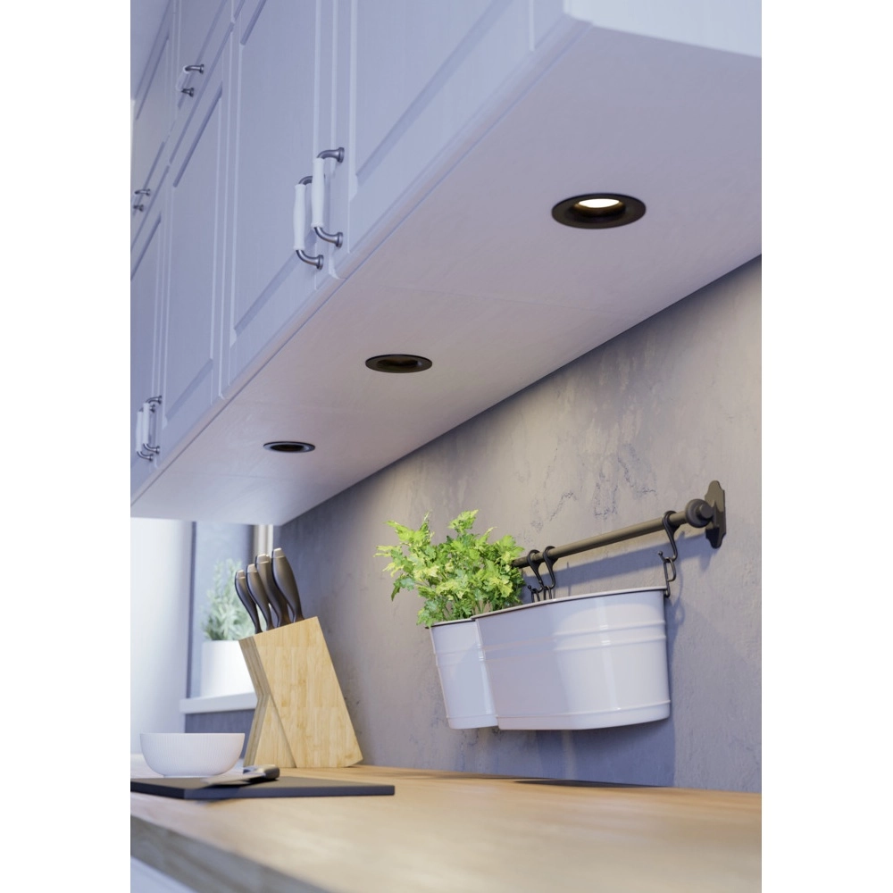 Lot de 3 spots encastrés Saliceto noir Ø 8.8cm - 4.8W Eglo 9008606358793