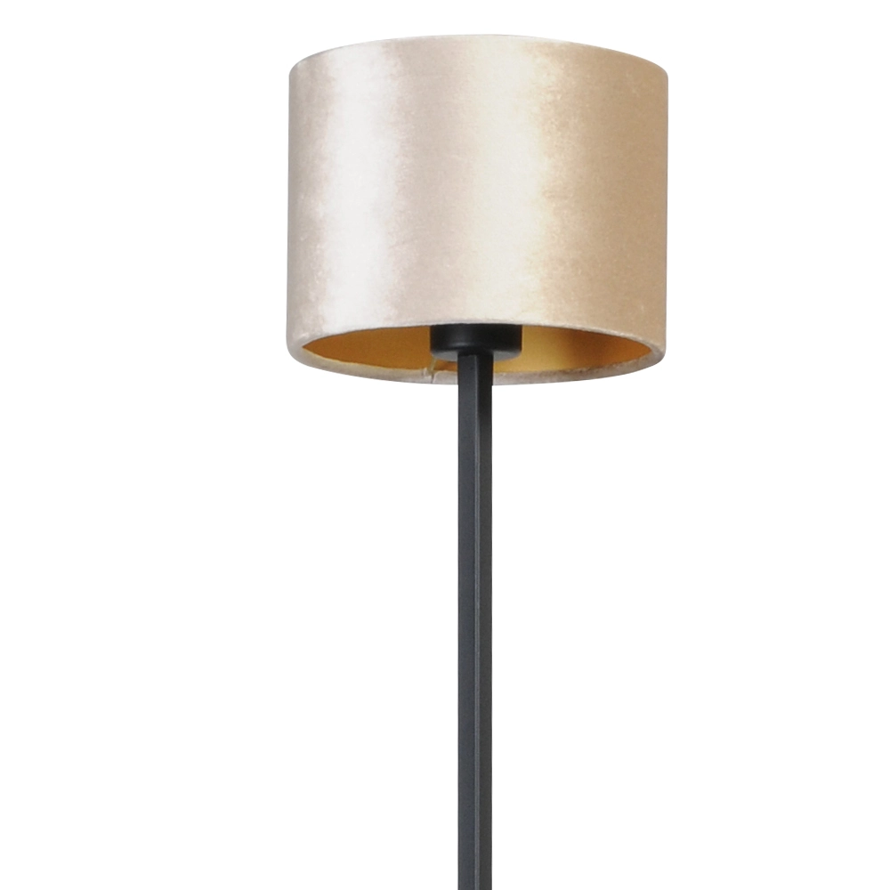 Lampadaire noir Venus 175cm avec abat-jour couleur sable Masterlight 8718121204307