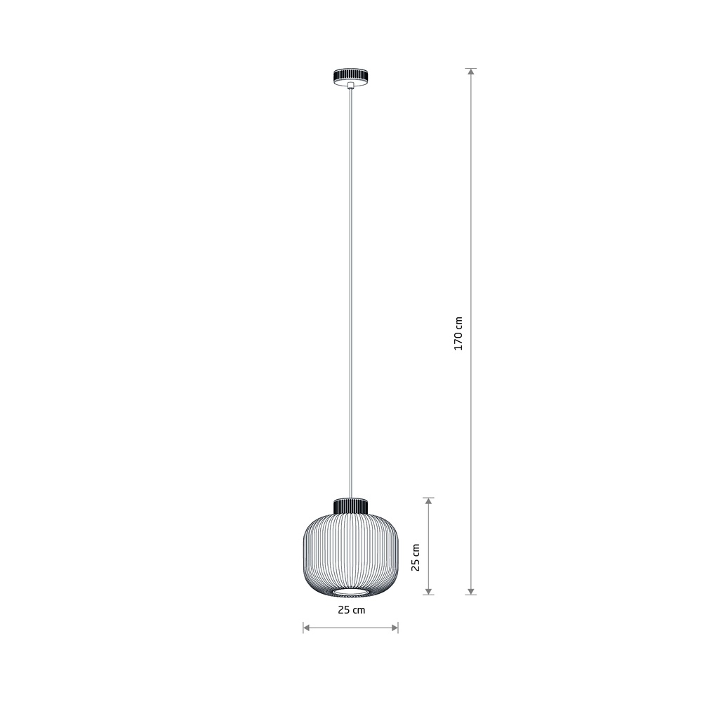 Lampe suspendue Aurora gris Ø 25cm Lyora 5903139119672