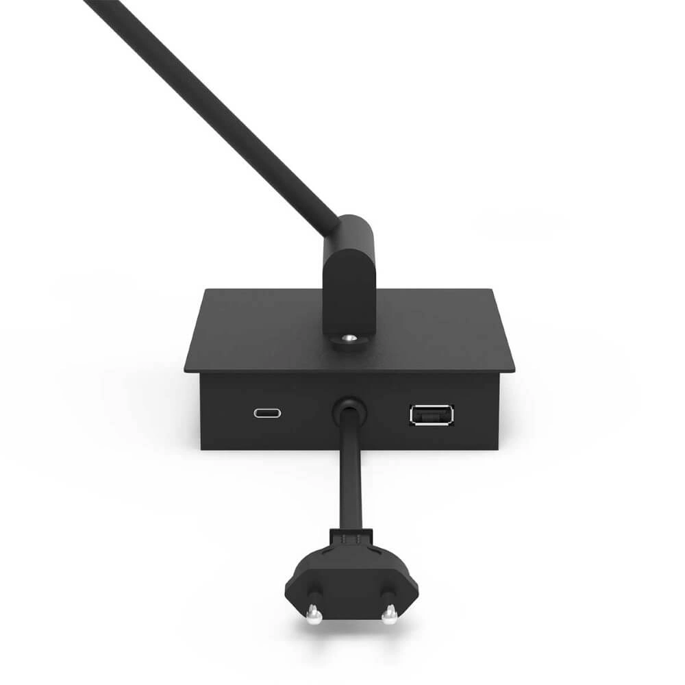 Lampe de lecture murale noire Retina Steinhauer 8712746166040