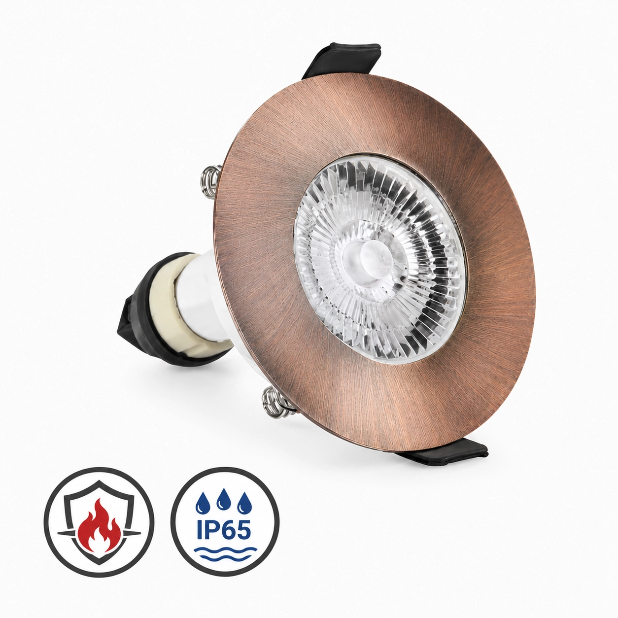 Spot encastrable résistant au feu EvoFire IP65 cuivre