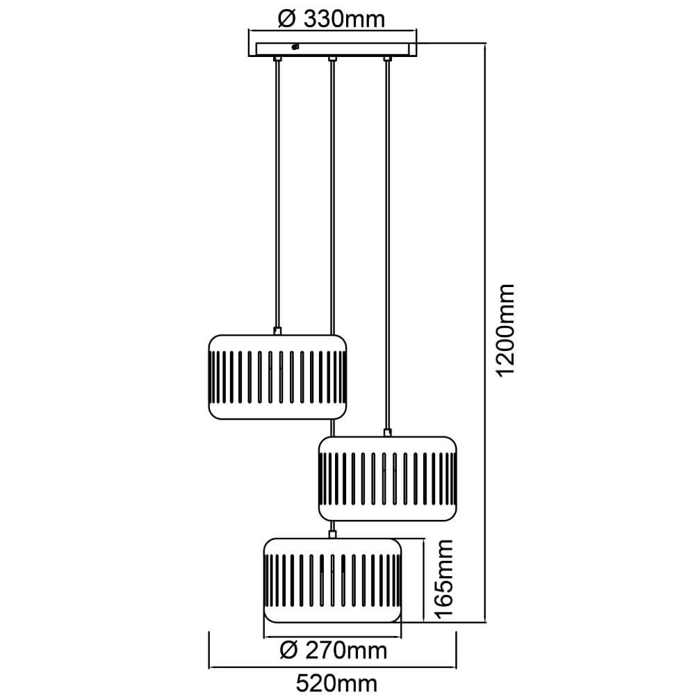 Lampe suspendue Vide Tyas noir Ø 52cm Brilliant 4004353411489