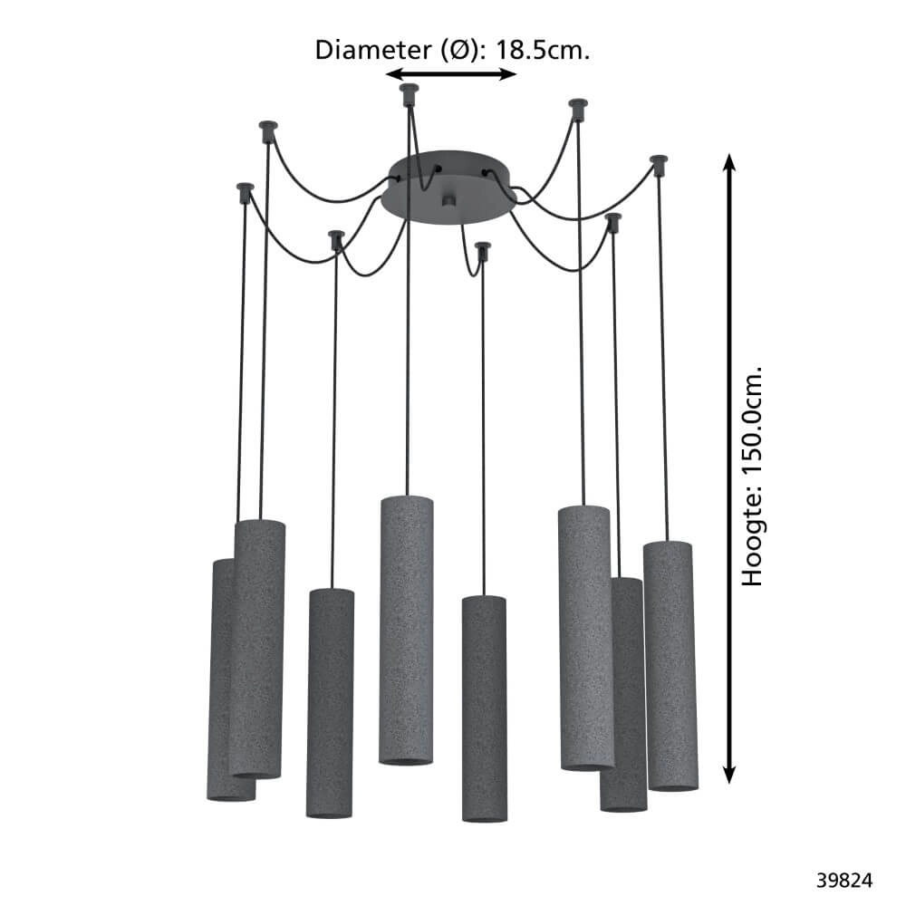 Lampe suspendue multi-suspensions Mentalona anthracite Stars of Light 9002759398248