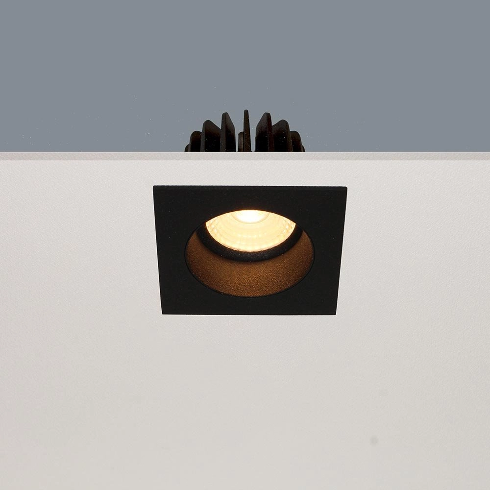 Spot encastré noir Downel carré Artdelight 8719831730391