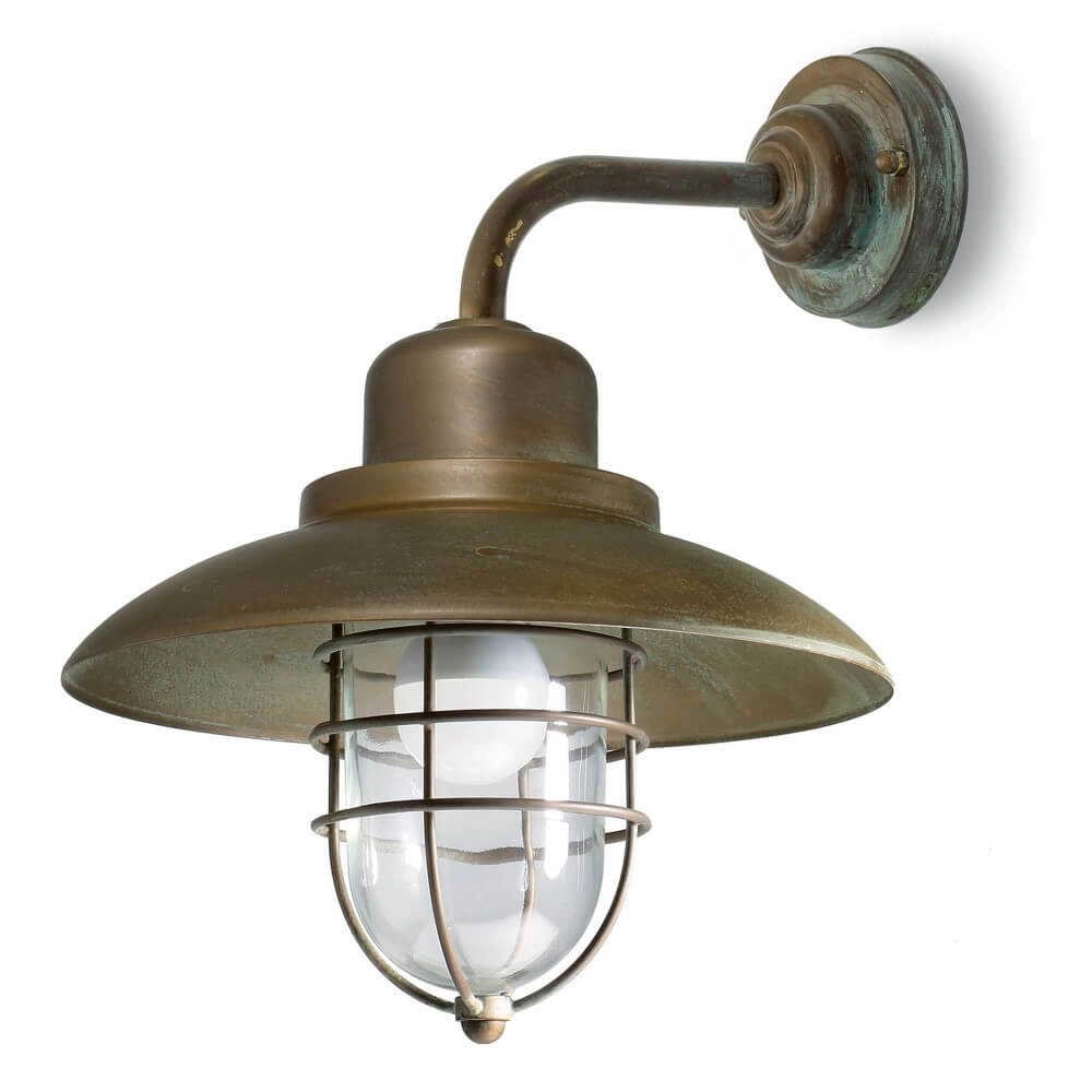 Lampe d’extérieur élégante Patio Cage laiton vieilli