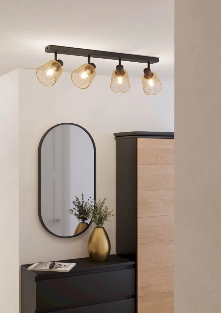 Plafonnier Coslada 4 lumières - or avec noir Eglo 9008606262076