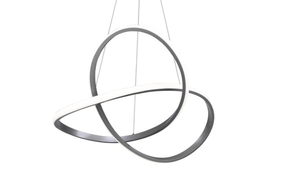 Lampe suspendue LED Course gris Trio 4017807521504